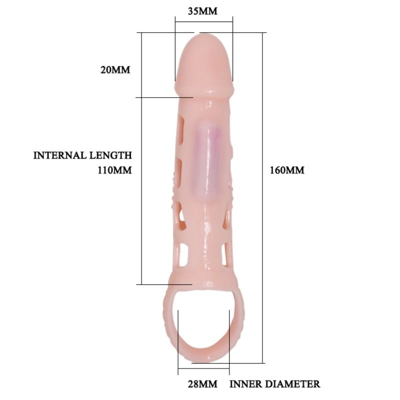 PRETTY LOVE - Housse pour agrandisseur de pénis HARRISON avec vibration et sangle 13,5 cm