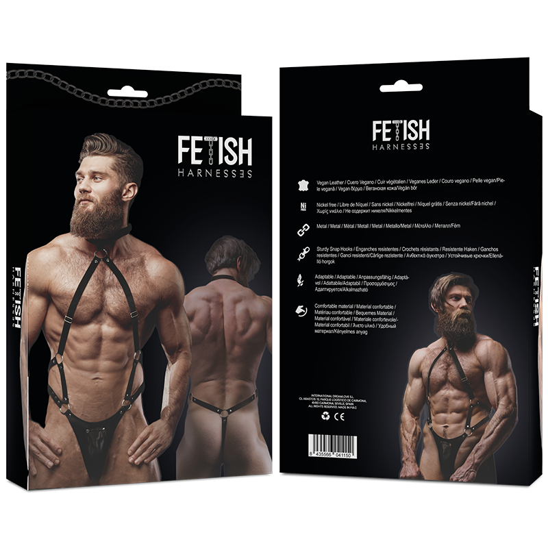 ACTITUD SUMISA FETICHE - ARNÉS TIPO JOCKSTRAP DE ECO-CUERO PARA HOMBRE