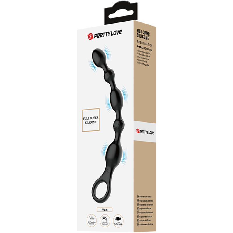 PRETTY LOVE - VAN BOULES ANALES 10 VIBRATIONS SILICONE RECHARGEABLE
