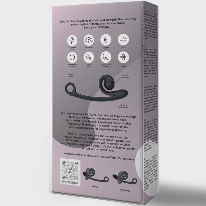 VIBRADOR SNAIL VIBE - CURVE NEGRO