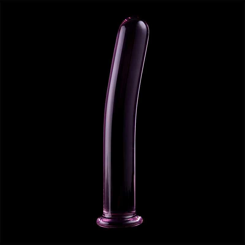 SÉRIE NEBULA D'IBIZA - GODEMICHET MODÈLE 8 EN VERRE BOROSILICATE TRANSPARENT 14,5 CM -O- 2 CM