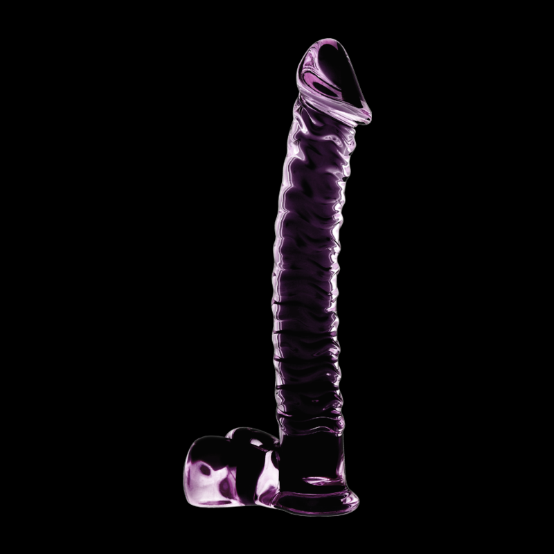 SERIE NEBULA DE IBIZA - MODELO 23 DILDO DE VIDRIO DE BOROSILICATO TRANSPARENTE 21,5 CM -O- 4 CM