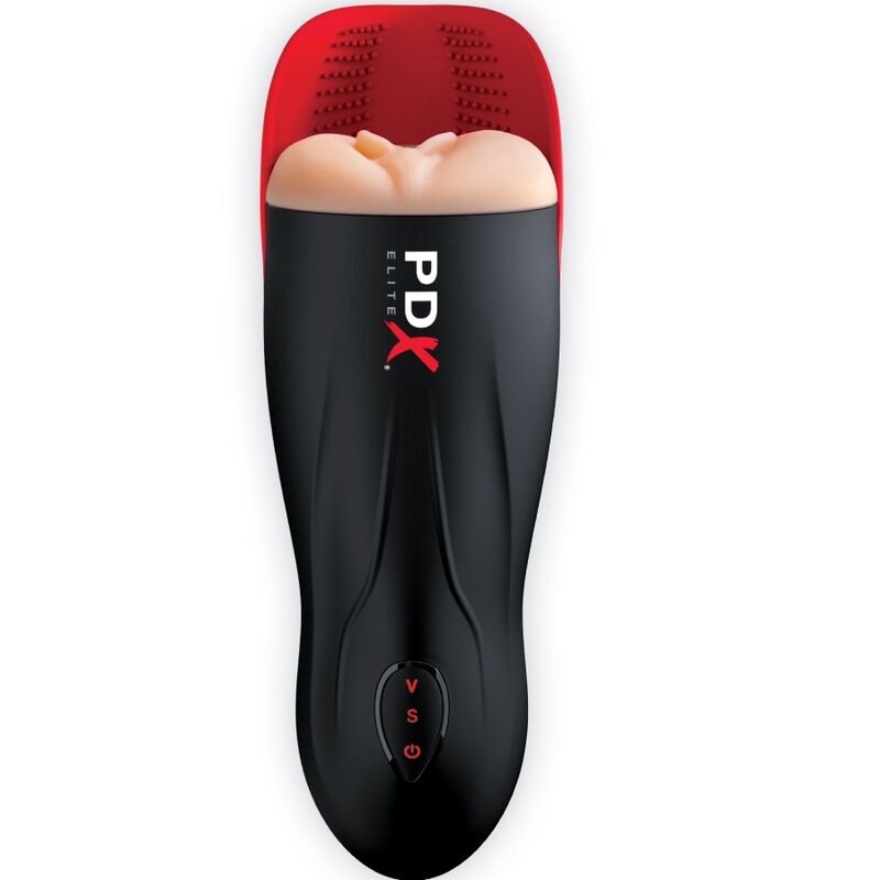PDX ELITE - VIBRADOR DOBLE STROKER FUCK-O-MATIC PARA VAGINA, PENE Y TESTÍCULOS