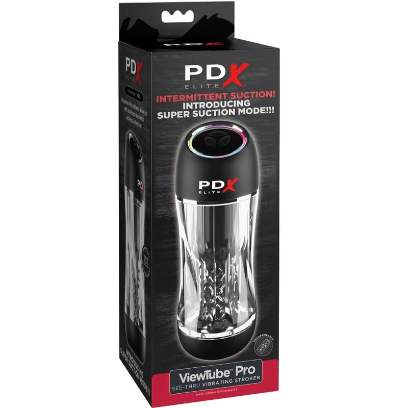 PDX ELITE - VIBREUR STROKER VIEWTUBE PRO TRANSPARENT