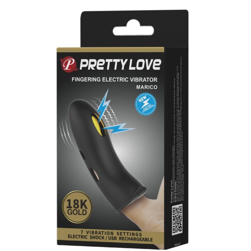 PRETTY LOVE - ESTIMULADOR ELÉCTRICO TIPO DEDAL MARICO BLACK
