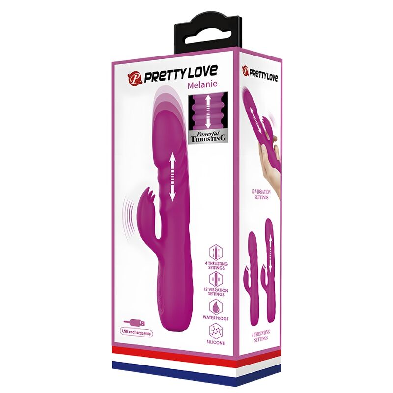 PRETTY LOVE - VIBROMASSEUR LAPIN RECHARGEABLE MELANIE VIOLET