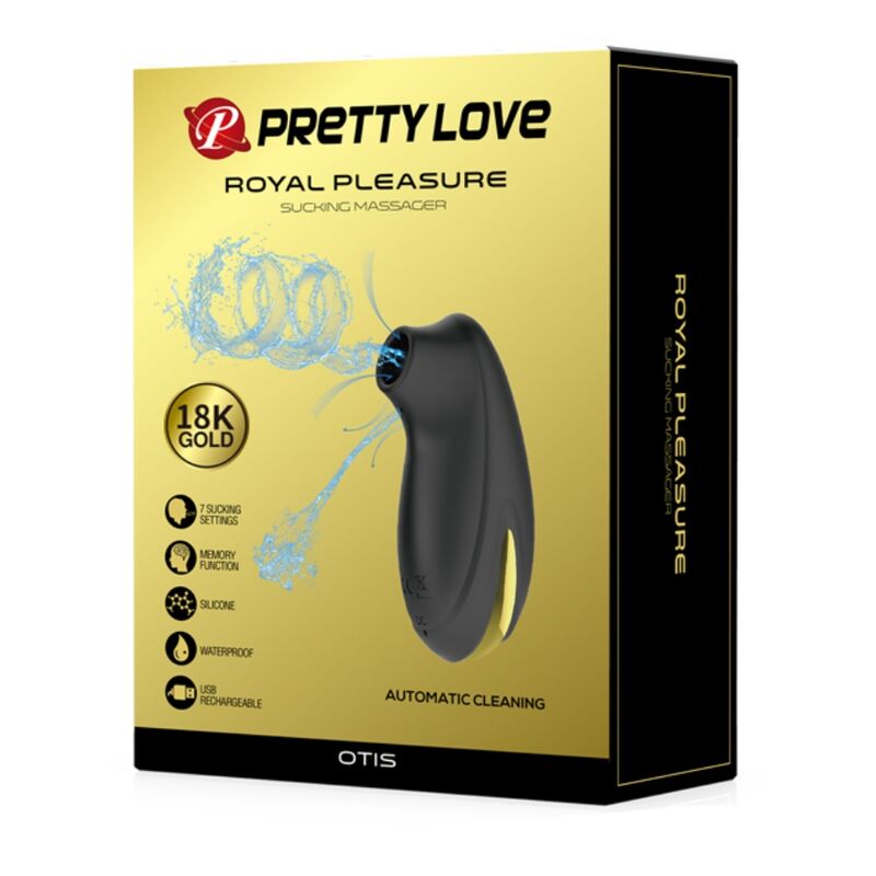 PRETTY LOVE - LUXURY RECHARGEABLE SUCTION MASSAGER BLACK