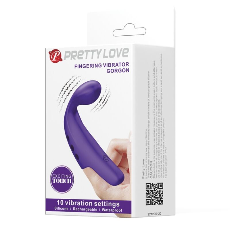 PRETTY LOVE - VIBRADOR DE DEDO RECARGABLE GORGON MORADO
