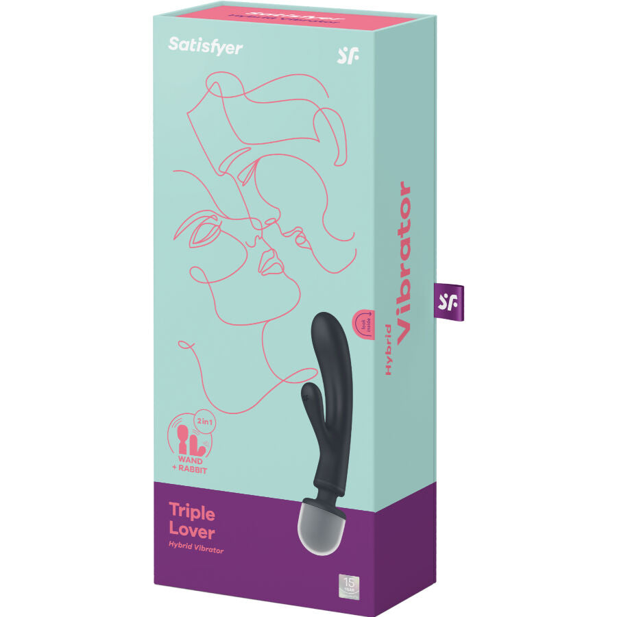 SATISFYER - TRIPLE LOVER RABBIT VIBRATOR MASSAGER
