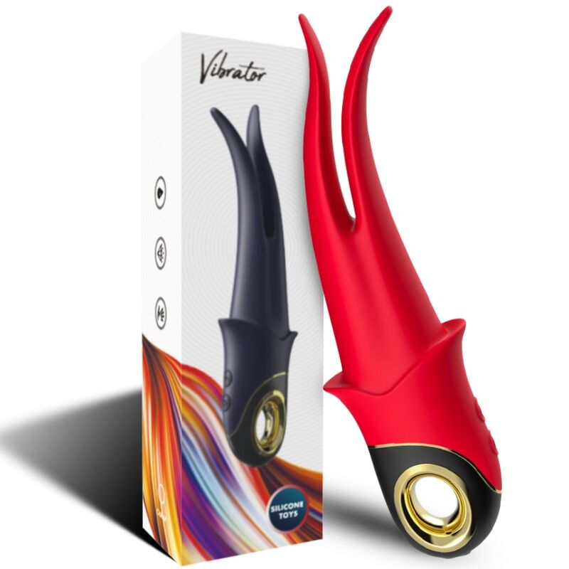 ARMONY - VIBRADOR SOMBRA DOBLE CABEZAL PROVOCADOR ROJO