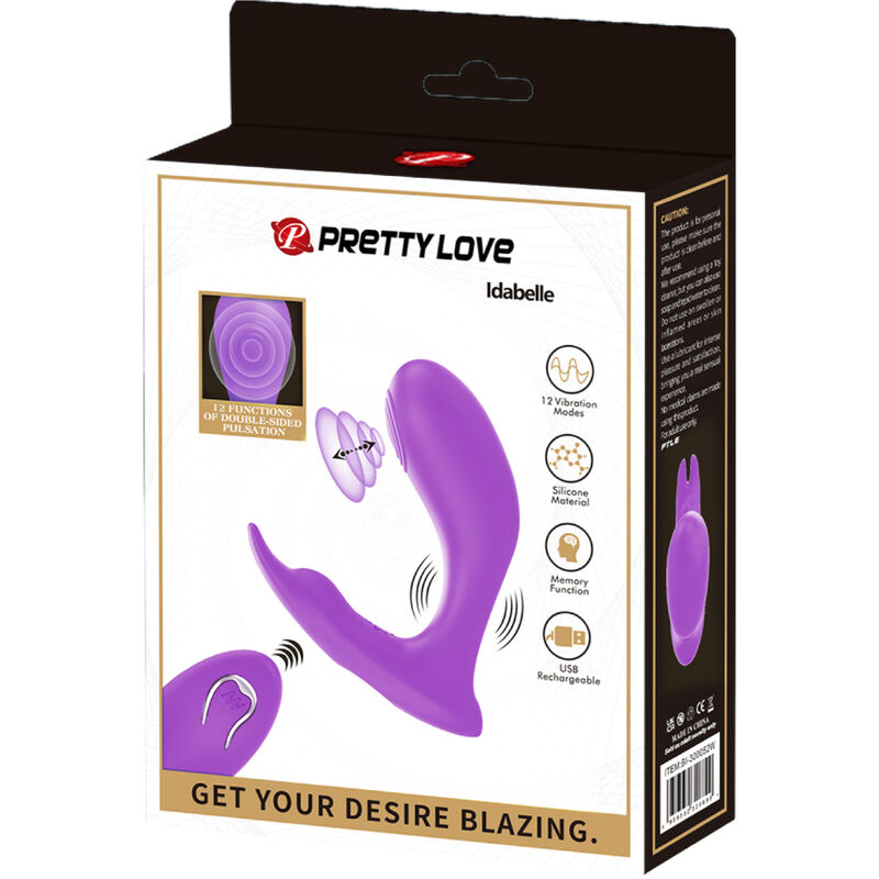 PRETTY LOVE - VIOLETTE VIBRATION ET PULSATION TÉLÉCOMMANDÉE IDABELLE
