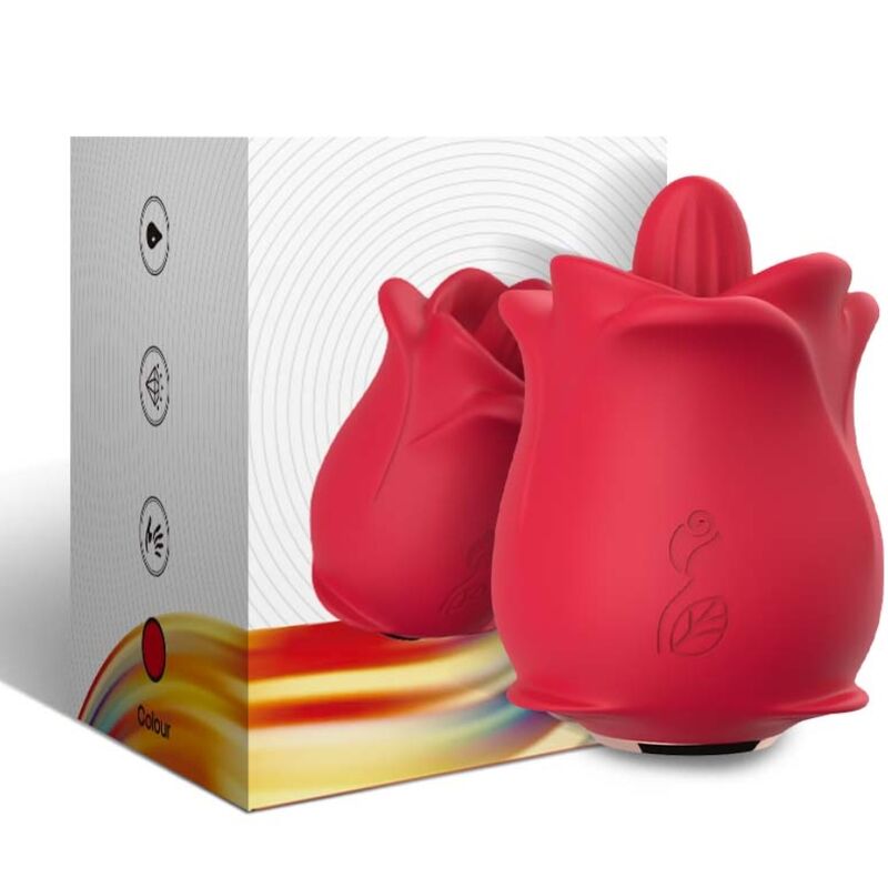 ARMONY - VIBRADOR CHUPADOR DE CLÍTORIS 10 MODOS ROSE ROJO