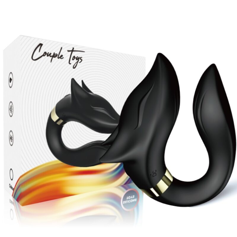 ARMONY - VIBREUR FOX POUR COUPLES TÉLÉCOMMANDE NOIR