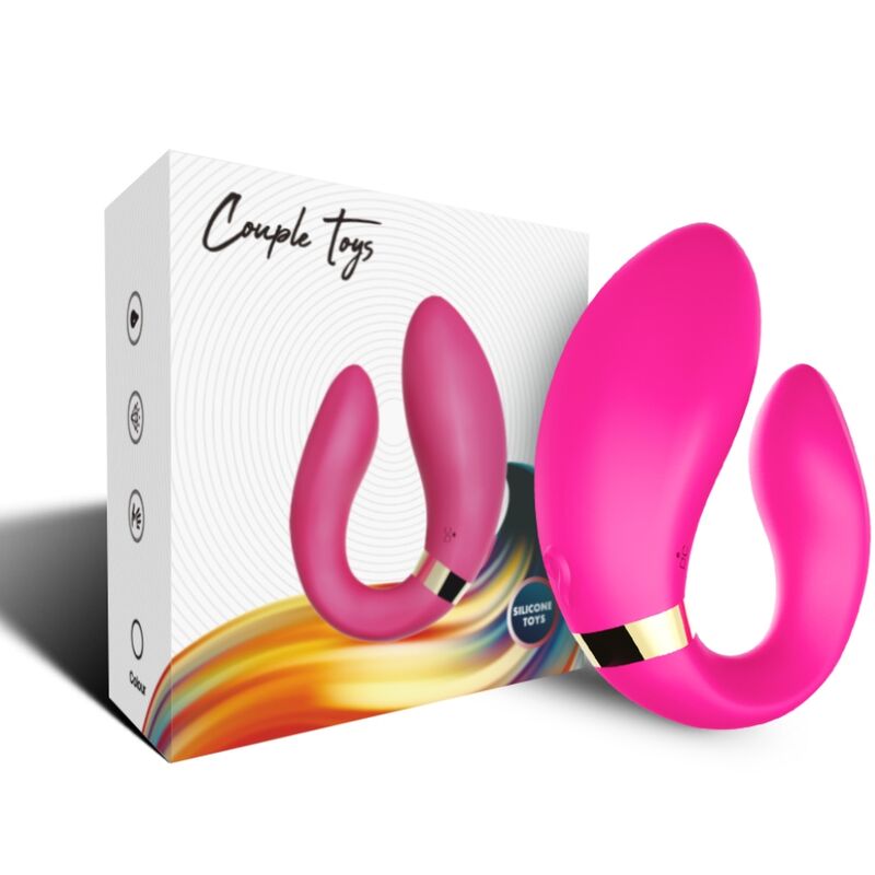 ARMONY - VIBRATEUR EN CROISSANT POUR COUPLES TÉLÉCOMMANDE FUCHSIA