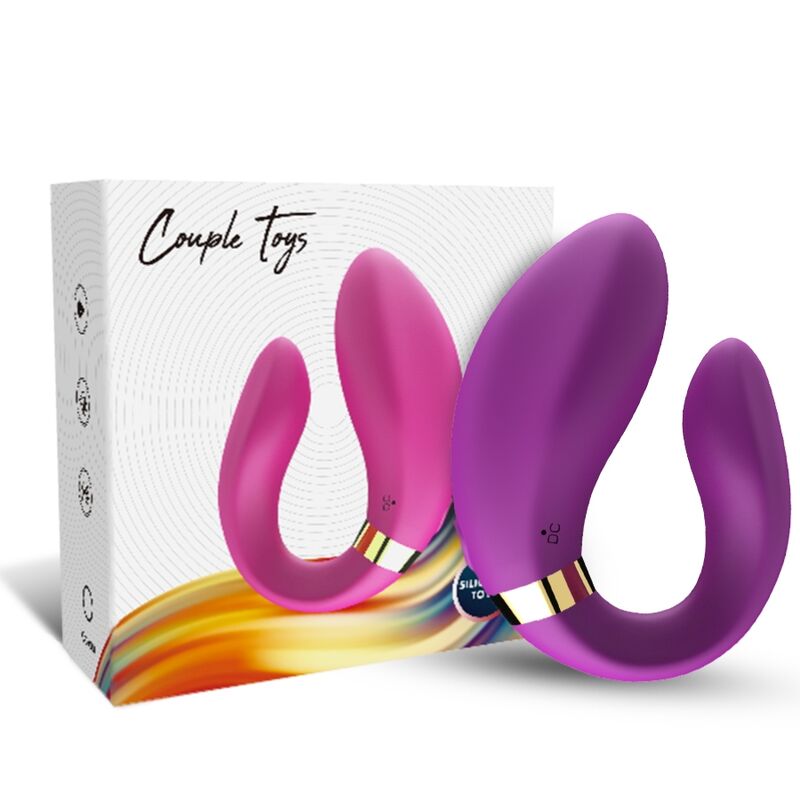 ARMONY - VIBRADOR EN FORMA DE LUNA CRECIENTE CON CONTROL REMOTO PARA PAREJAS PÚRPURA