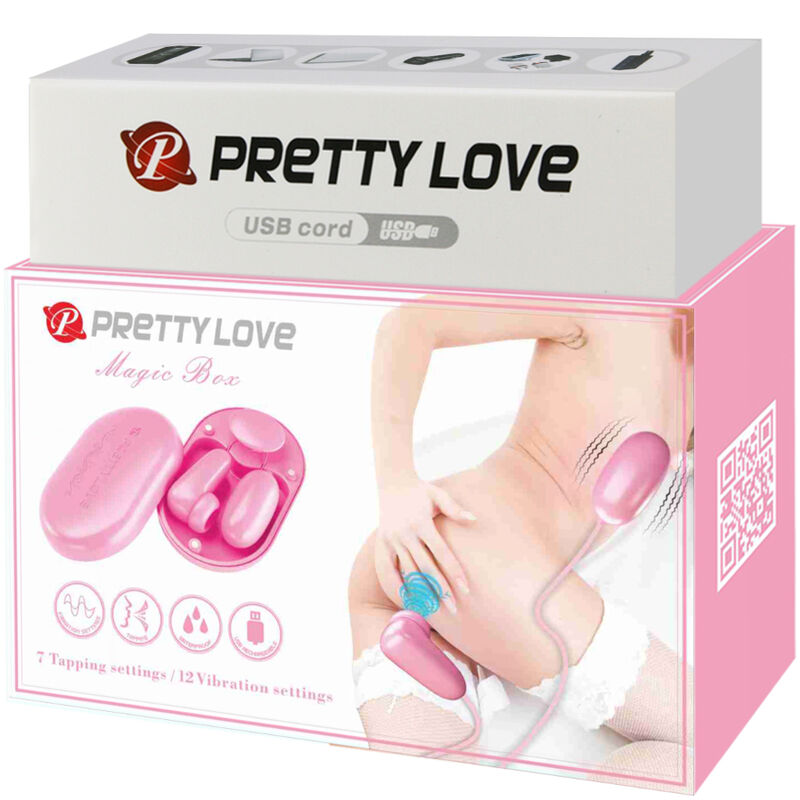 PRETTY LOVE - MAGIC BOX VIBRADOR TIPO BALA Y ESTIMULADOR ROSA