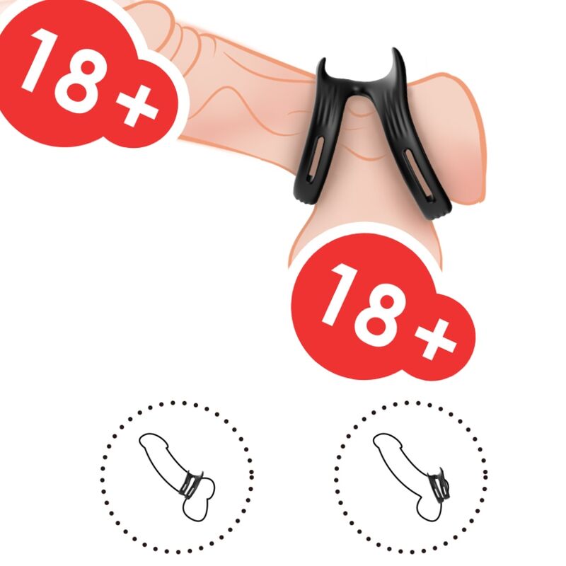 ARMONY - ANNEAU DOUBLE ÉLASTIQUE DUALRING NOIR
