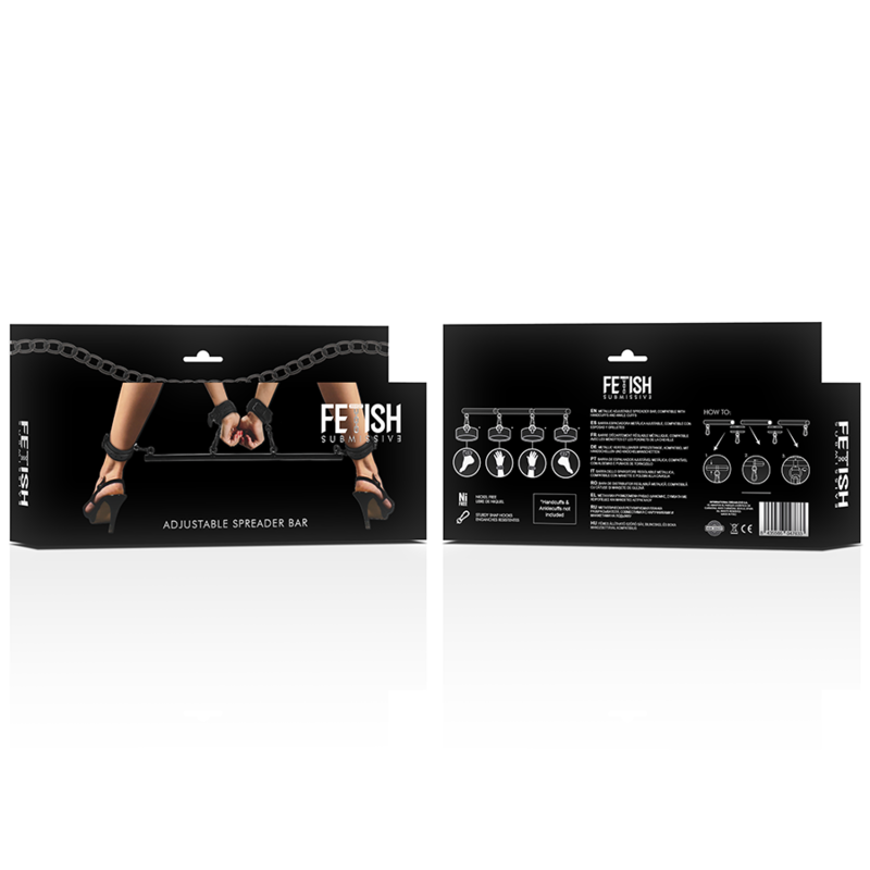 FETICHE SOUMISSION LIGOTAGE - BARRE SÉPARATRICE AJUSTABLE 4 PIÈCES