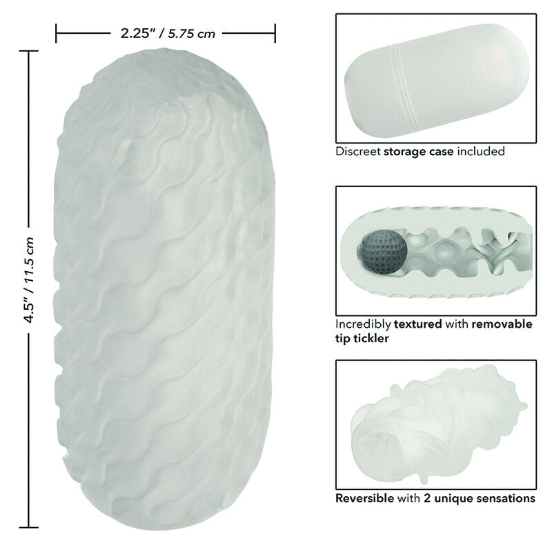 CALEXOTICS - BOULE À MASTURBATION RÉVERSIBLE SQUISHY BOUNDLESS JAUNE