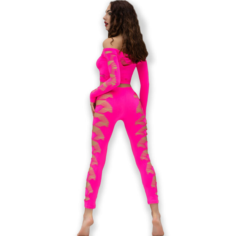 CHILIROSE - CR 4632 TOP ET PANTALON FUCHSIA S/L