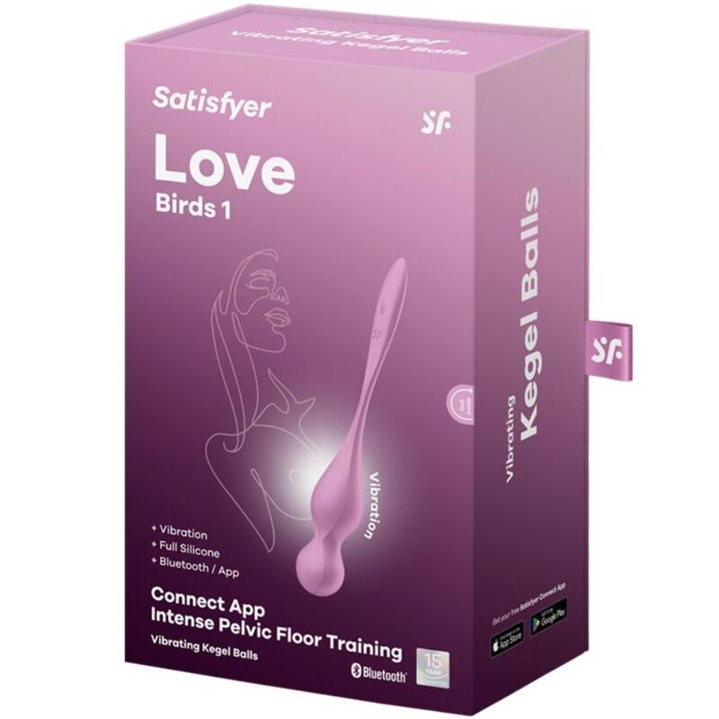 SATISFYER - BOLAS CHINAS VIBRADORAS LOVE BIRDS ROSA