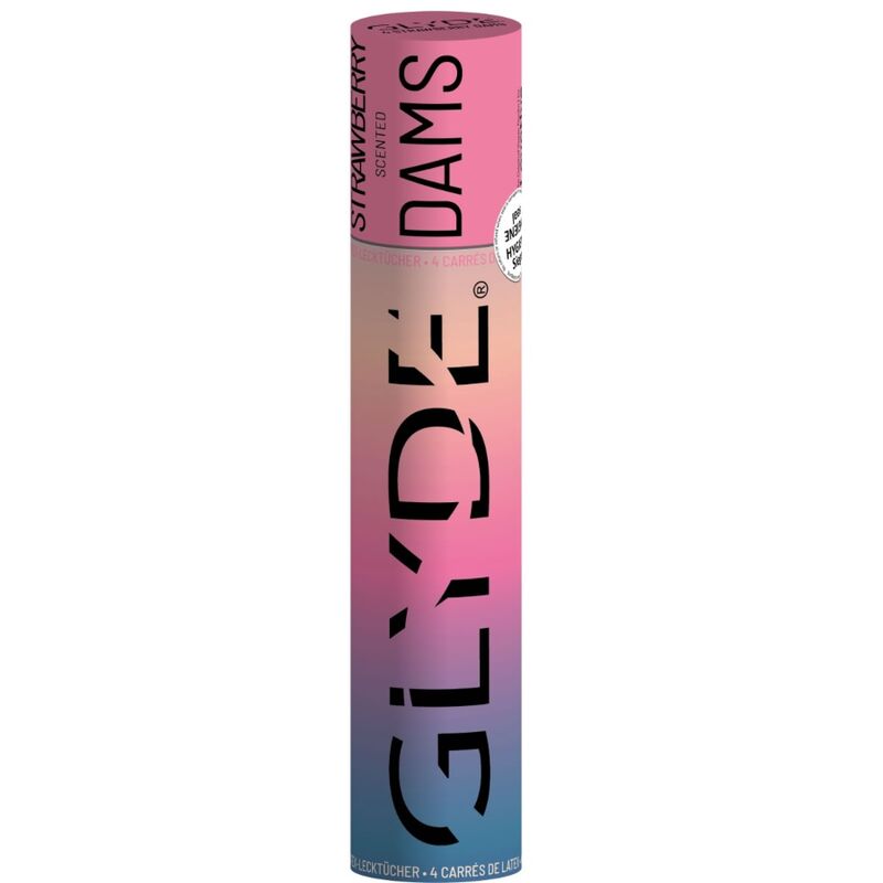 SHEER GLYDE - DAMS LÁMINAS DE LÁTEX PARA SEXO ORAL SABOR FRESA
