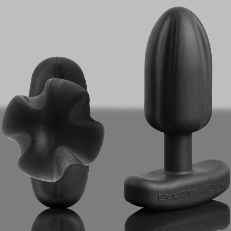 ELECTRASTIM - TAPÓN ANAL TARTARUS DE SILICONA CUADRIPOLAR NEGRO