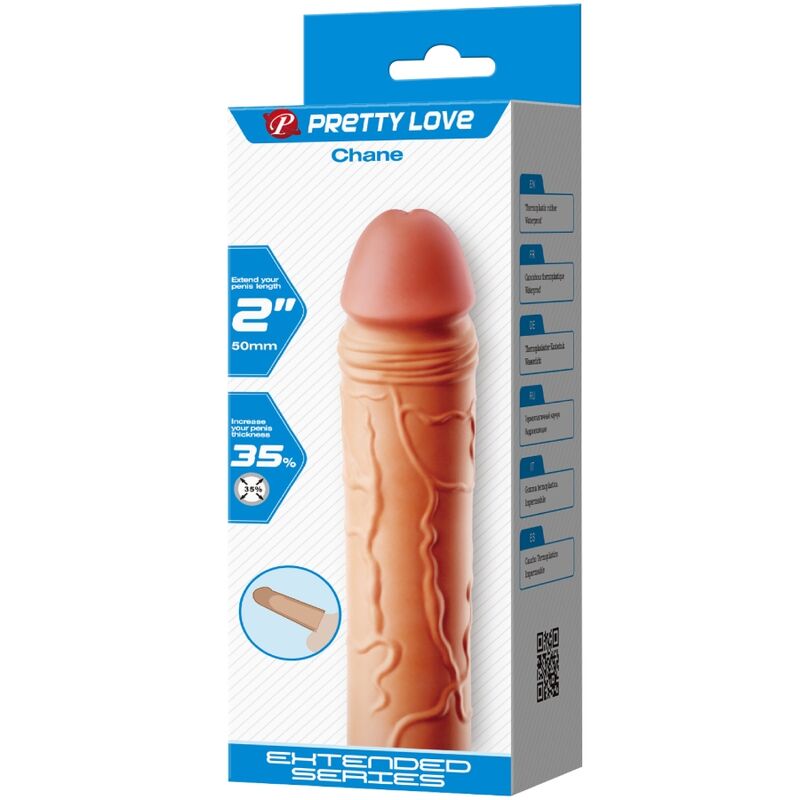 PRETTY LOVE - FUNDA EXTENSORA DE PENE CHANE COLOR CARNE
