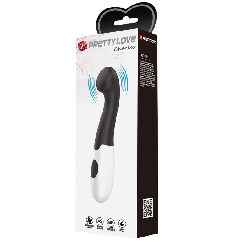PRETTY LOVE - VIBRATEUR POINT G CHARLES 30 MODES NOIR