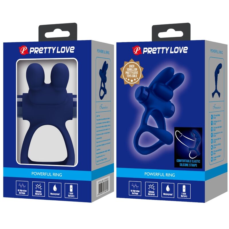 PRETTY LOVE - ANNEAU VIBRANT DOUBLE FRANCISCO LAPIN BLEU