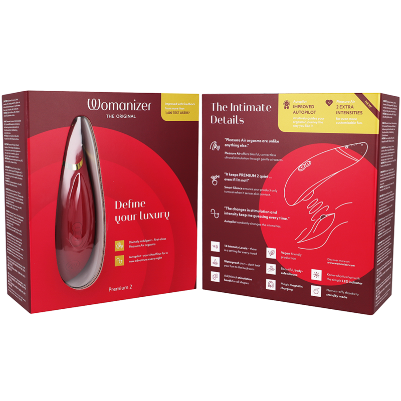 WOMANIZER - ESTIMULADOR CLITORIDIANO PREMIUM 2 BURDEOS