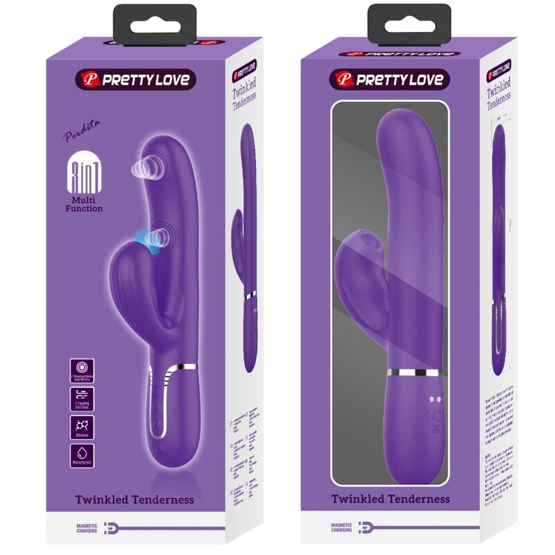 PRETTY LOVE - VIBROMASSEUR POINT G PERLITA 3 EN 1 MULTIFONCTION VIOLET