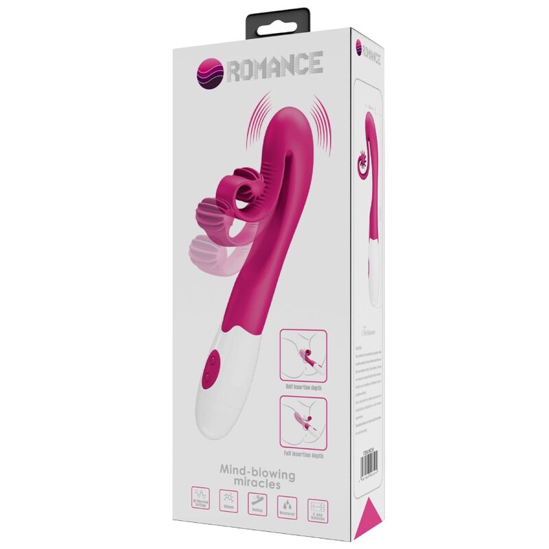 ROMANCE - VIBREUR ET STIMULATEUR ROSE 30 VITESSES