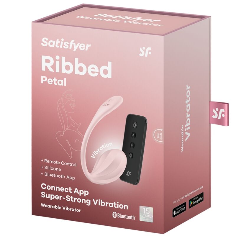 SATISFYER - ESTIMULADOR DEL PUNTO G CON PETALOS ESTRIADOS Y CONTROL REMOTO ROSE APP GRATUITA