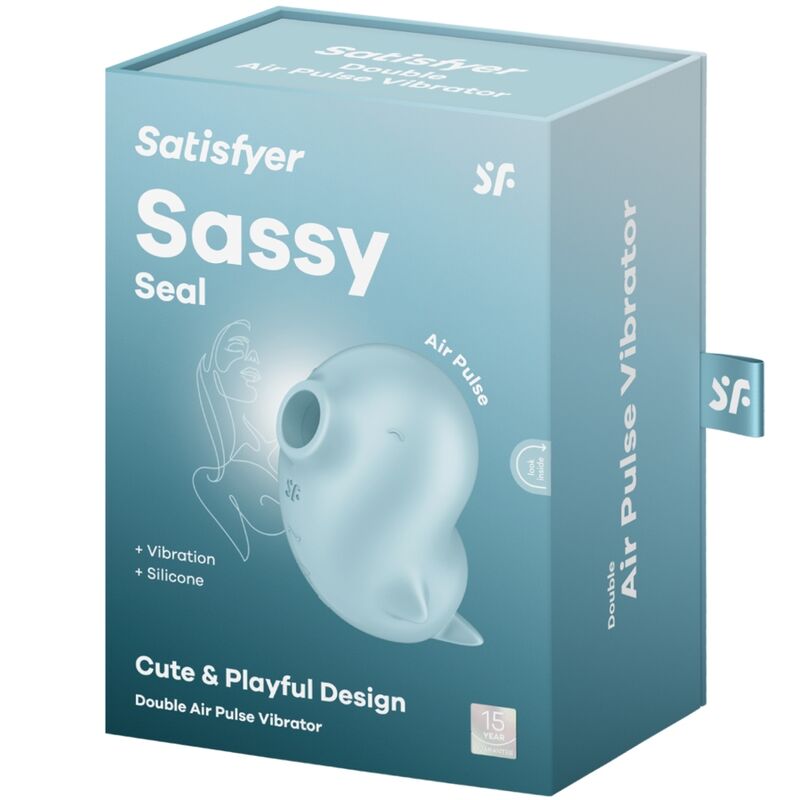 SATISFYER - STIMULATEUR ET VIBREUR SASSY SEAL BLEU
