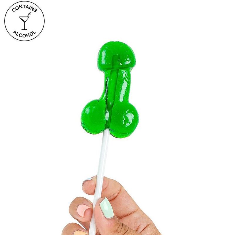 SECRETPLAY - PIRULETA CON FORMA DE PENE CON ALCOHOL SABOR MOJITO