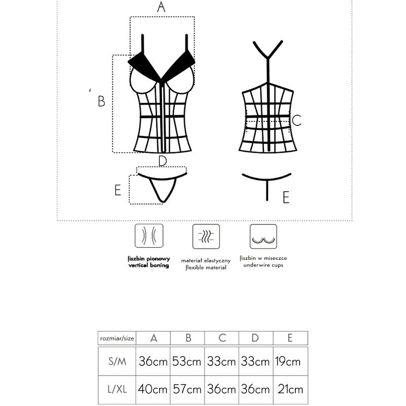 LIVCO CORSETTI FASHION - LAURA LC 20215 CORSET + THONG