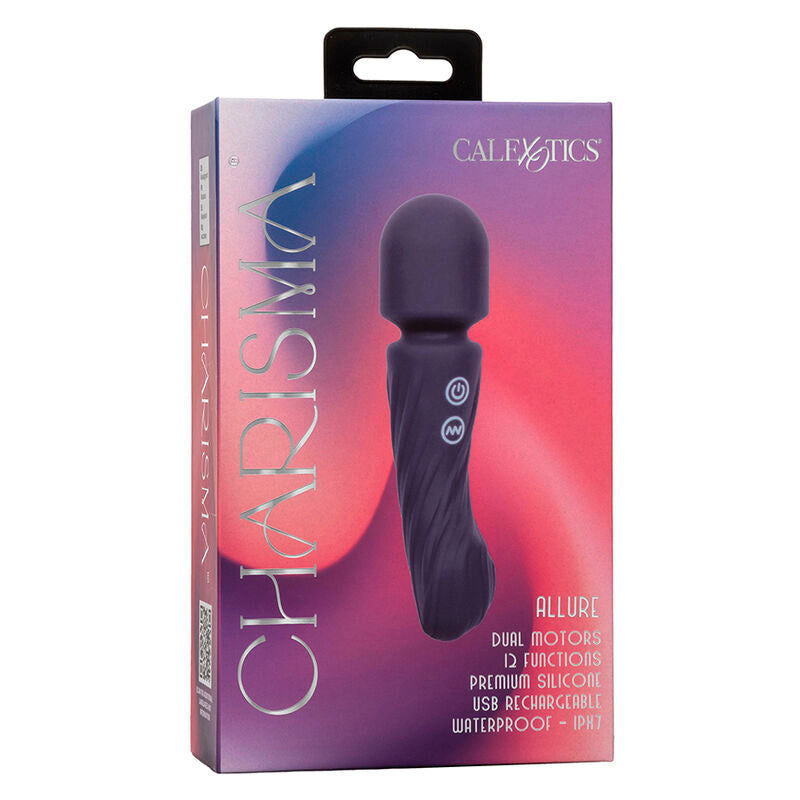 CALEXOTICS - MASSEUR CHARISMA ALLURE DEUX MOTEURS 12 FONCTIONS 17,25 CM X 4,5 CM VIOLET