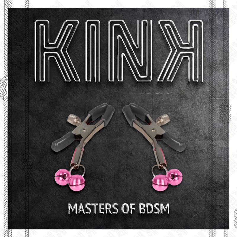 KINK - SERRE-TÉTONS DOUBLE CLOCHETTE ROSE 6 CM