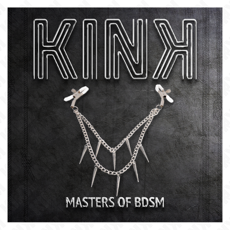 KINK - PINCES À TÉTONS AVEC CLOUS ET CHAÎNES 30 CM