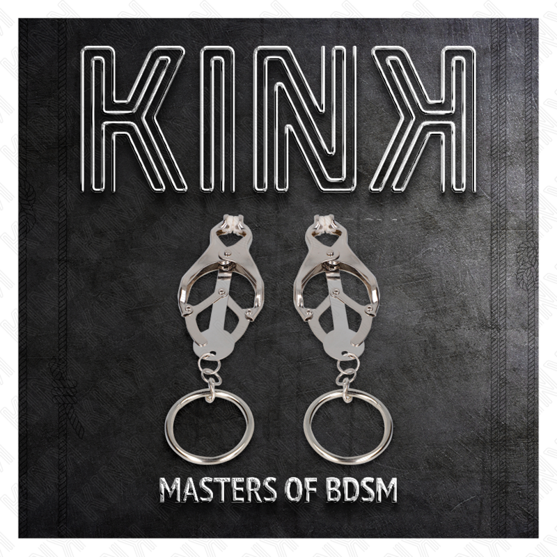 KINK - PINCES À TÉTON TRÈFLE JAPONAIS AVEC JOINT TORIQUE ARGENTÉ