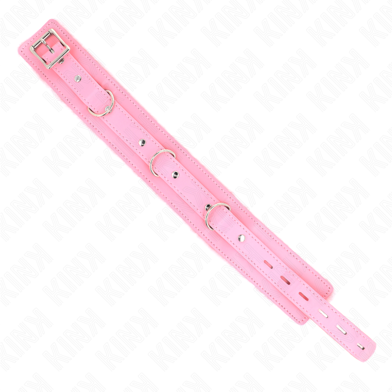 KINK - COLLIER AVEC LAISSE 65 CM AVEC RESTRICTIONS ROSE 36-42 CM X 5.5 CM