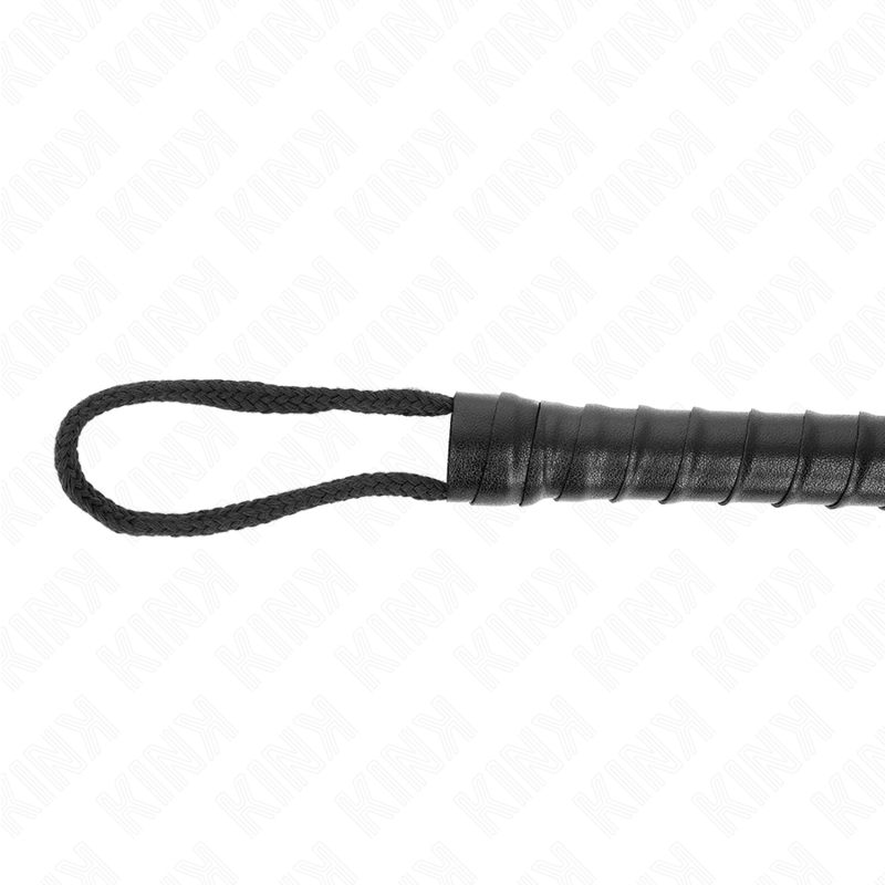 KINK - FOUET EN CORDE NOIRE 56 CM