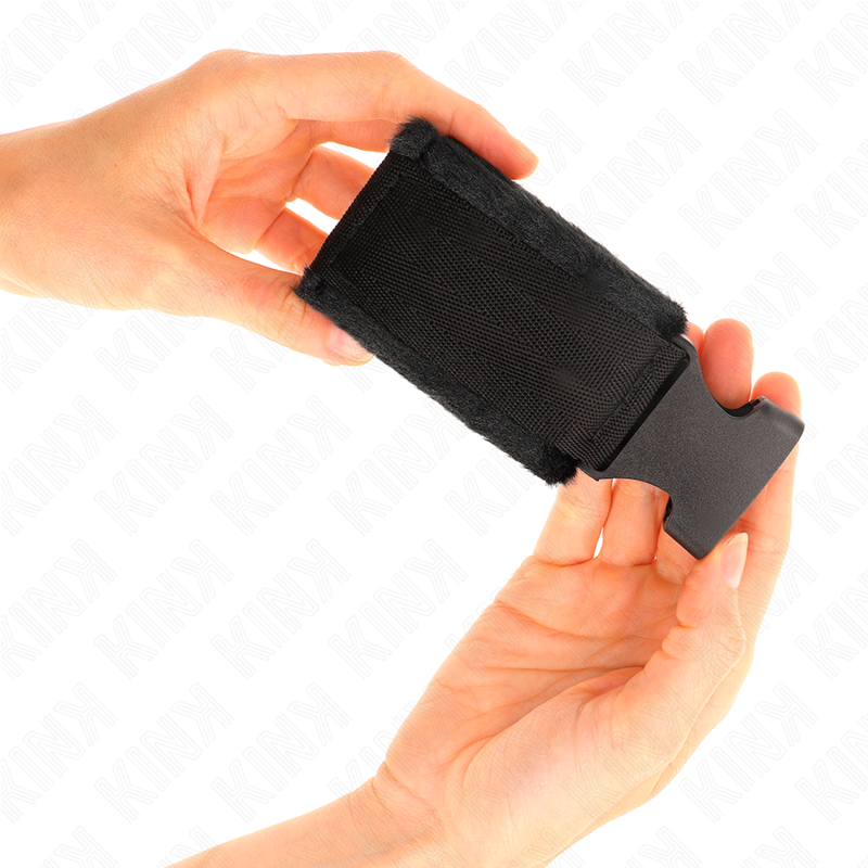 KINK - MUÑEQUERAS DE SUJECIÓN DE NAILON CON VELCRO ROJO-NEGRO MODELO 1 AJUSTABLES 25-35 CM X 6 CM