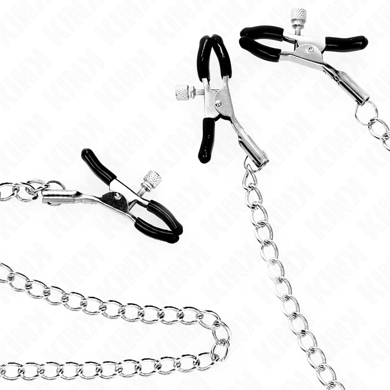 KINK - ABRAZADERAS PARA PEZONES Y CLÍTORIS CON CADENA, MODELO 0