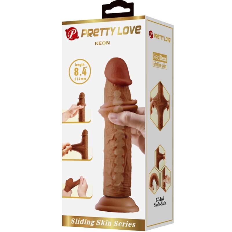 PRETTY LOVE - KEON GODEMICHET RÉALISTE 21 CM MARRON