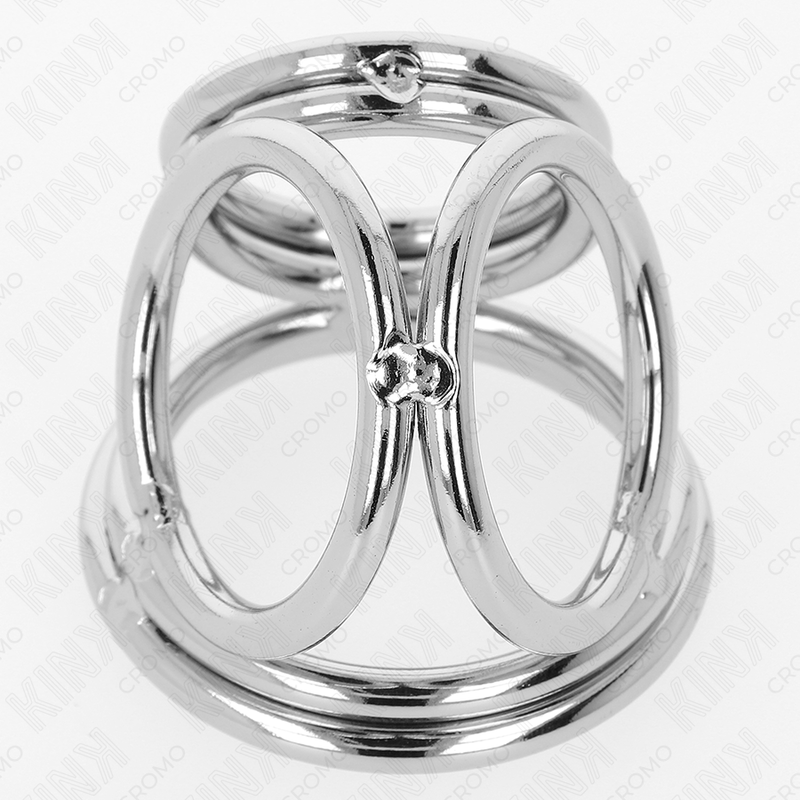 KINK - ANNEAU PÉNIEN MÉTAL TRIPLE CHROME 3,8 CM À 5 CM MODÈLE 1