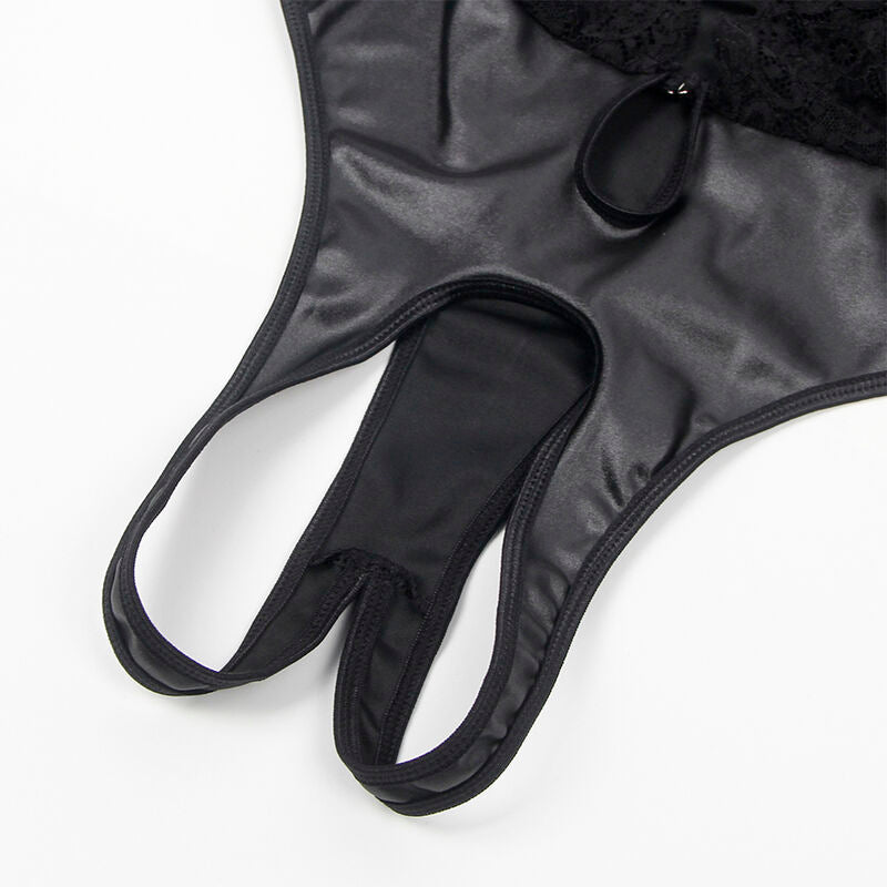 SUBBLIME - 954390 BODY SEXY AVEC PORTE-JARRETELLES NOIR T. L/XL