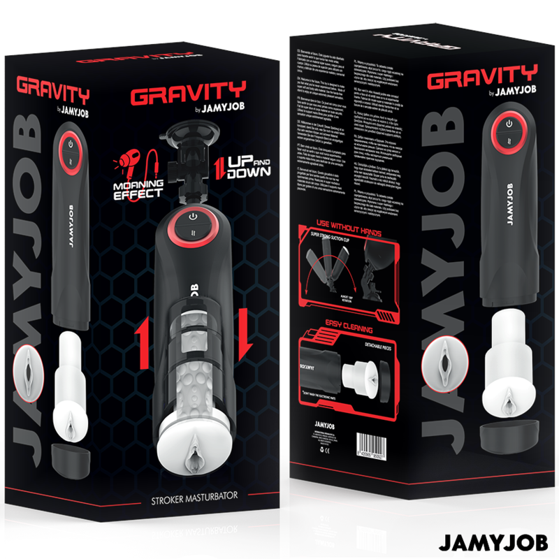 JAMYJOB - MASTURBATEUR VAGINAL AUTOMATIQUE GRAVITAIRE 5 MODES DE POUSSÉE ET EFFET SONORE
