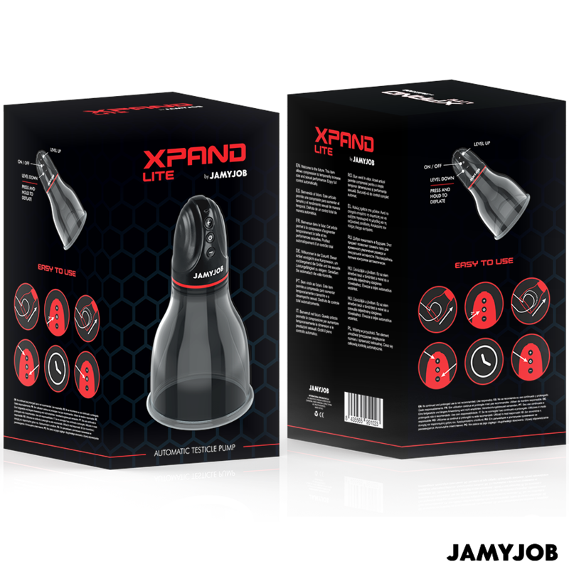 JAMYJOB - XPAND LITE AUTOMATIC TESTICLE PUMP 3 SUCTION LEVELS GREY